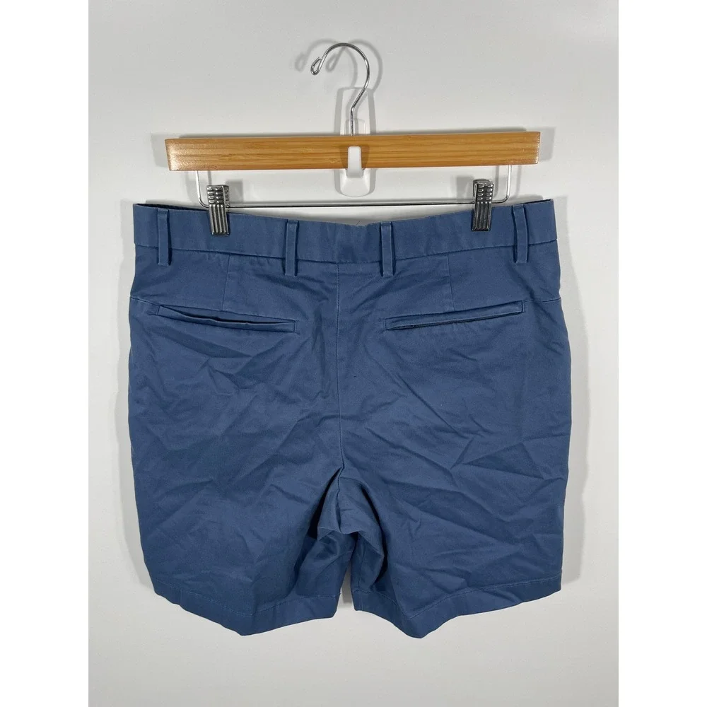 Banana Republic Aiden Chino Shorts 34 Blue Stretch Casual Summer Vacation